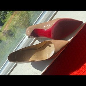 Louboutin Pigalle Follies 55 Patent Kitten Heels